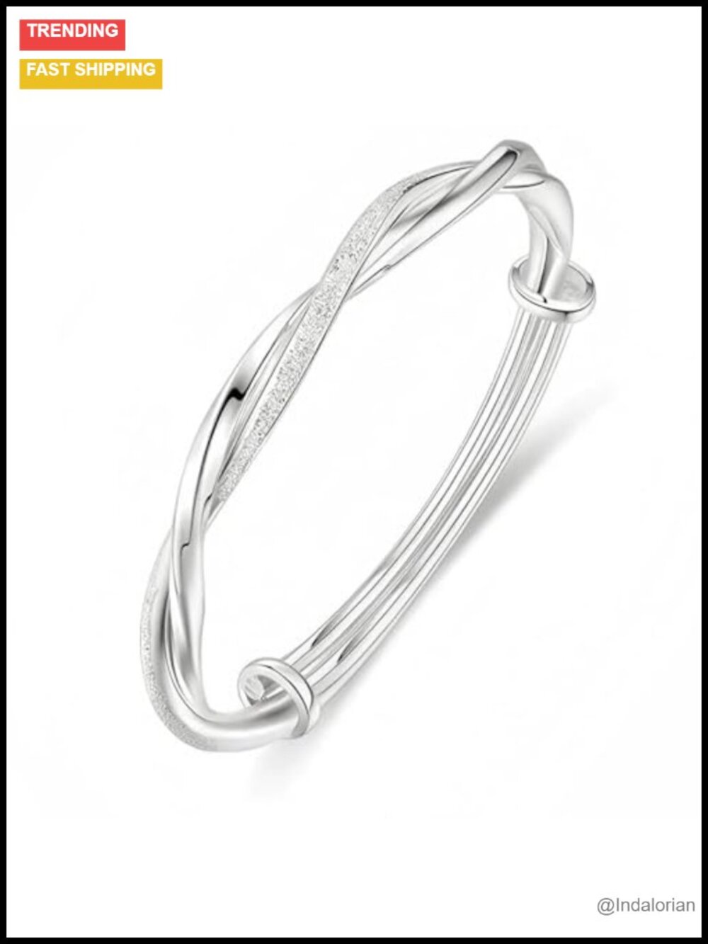 Sterling Silver Adjustable Bangle Bracelet Women Small Size Elegant